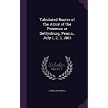 Download Tabulated Roster of the Army of the Potomac at Gettysburg, Penna., July 1, 2, 3, 1863 - James Beale | ePub