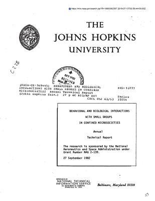 Read Online Behavioral and Biological Interactions with Small Groups in Confined Microsocieties - National Aeronautics and Space Administration | ePub