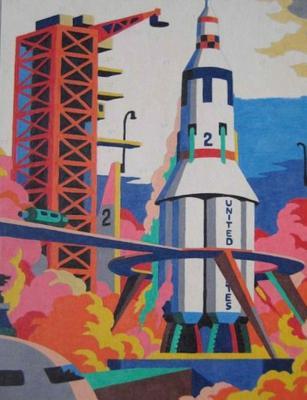 Full Download Composition Book: : With Retro Space Age Rocketship Cover, Vintage Paint-By-Number with Mid Century Modern MCM 1960's Space Race Motif Cover, Wide Ruled Paper, 150 Blank Lined Sheets, 9-3/4 X 7-1/2. - Southern Stuff | PDF