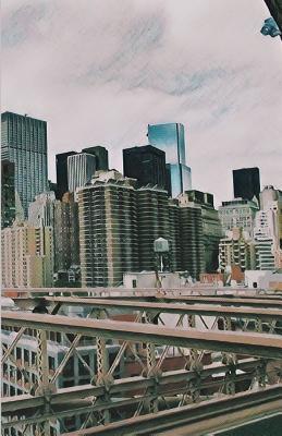 Full Download Weekly Planner: Sketch of NYC from the Bridge - New Age Journals file in ePub