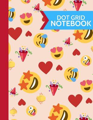 Read Online Dot Grid Notebook: Cute Party Emoji with Hearts Softcover Paperback Dot Grid Journal // Notebook to Write in for Girls, Boys and Teens -  | PDF